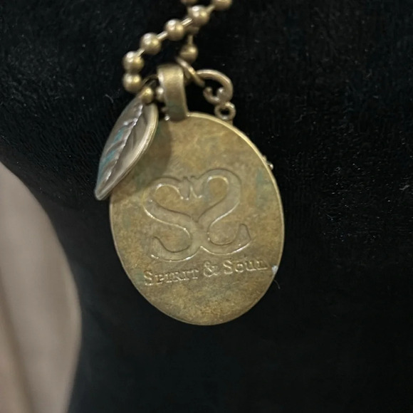 Handmade Mixed Charm & Pendent Glass Garden Brass Birdhouse & Leaf Necklace - Picture 5 of 7